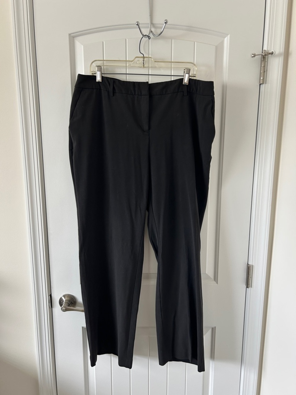 Fashion Bug Women's Black Straight-Leg Dress Trousers